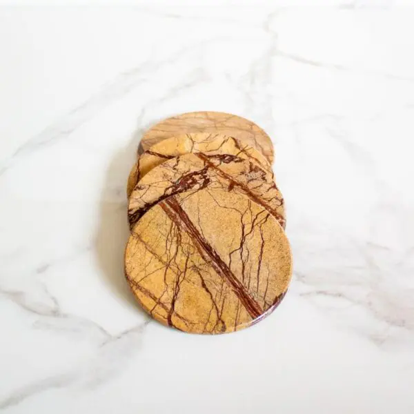 Bidasar Coasters | Byora Homes | Ochre Brown | Bidasar Marble - Image 3