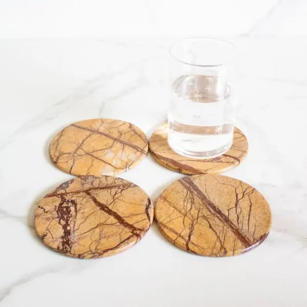 Bidasar Coasters | Byora Homes | Ochre Brown | Bidasar Marble