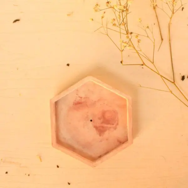 Hexad Incense Stick Holder | Byora Homes | Mauve | Concrete