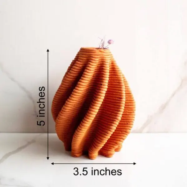 Terracotta Vase Brown and Twisted Vol. II | Byora Homes | Terracotta - Image 2
