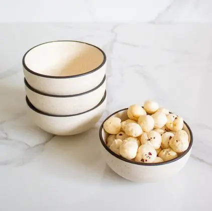 Blurry Bowls | Byora Homes | Beige | Stoneware Ceramic | Set of 2 | Set of 4 - Image 4