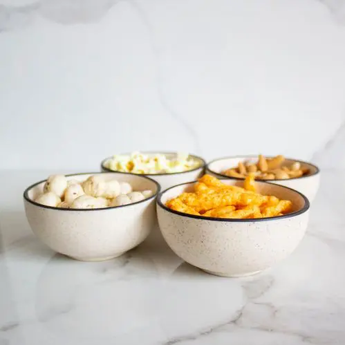 Blurry Bowls | Byora Homes | Beige | Stoneware Ceramic | Set of 2 | Set of 4 - Image 3