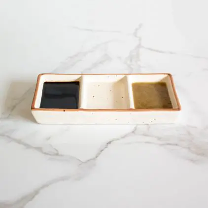 Caramel Dip Tray | Byora Homes | Beige | Stoneware Ceramic - Image 3