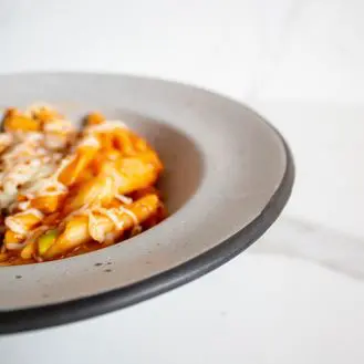 Dim Black Pasta Bowl | Byora Homes | Gray | Stoneware Ceramic - Image 4