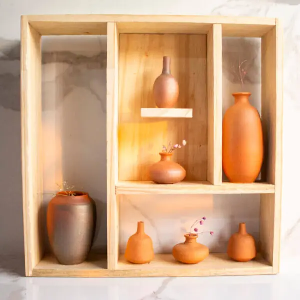 Terra Labyrinth Wall Decor | Byora Homes | Wood and Terracotta