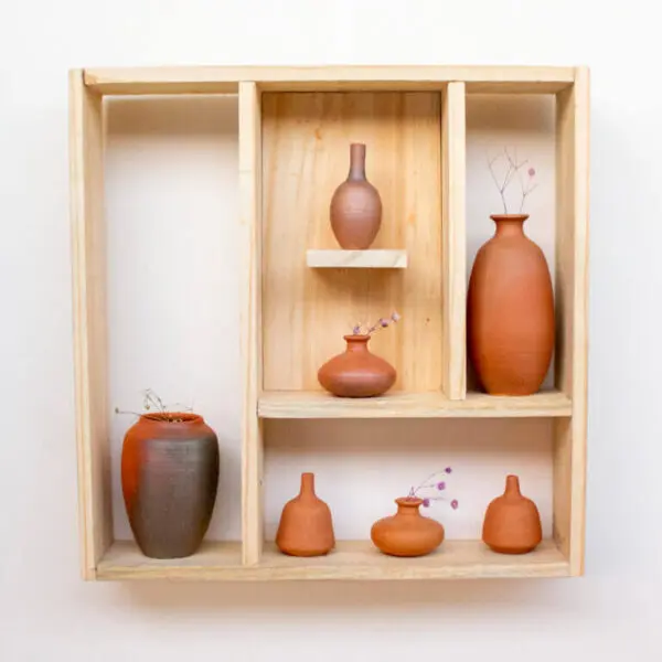 Terra Labyrinth Wall Decor | Byora Homes | Wood and Terracotta - Image 3