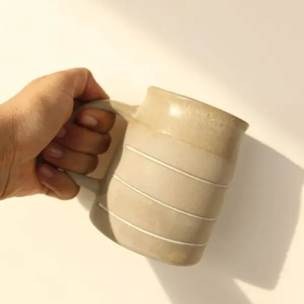 Sandy Coffee Mug | Byora Homes | Sand Brown | Stoneware Ceramic - Image 2
