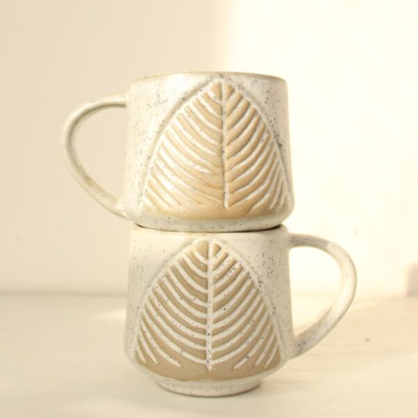 Freezy Cups | Byora Homes | Beige | Stoneware Ceramic | Set of 2 ...