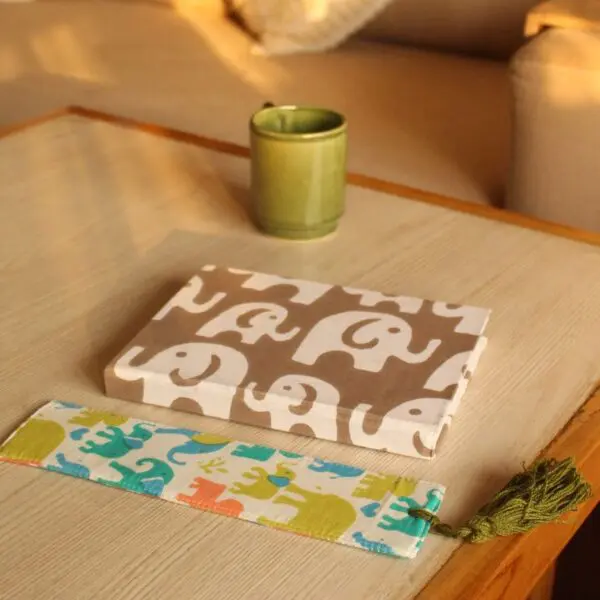 Elephant Print Textile Bookmark Part 2 | Multi-color - Image 2