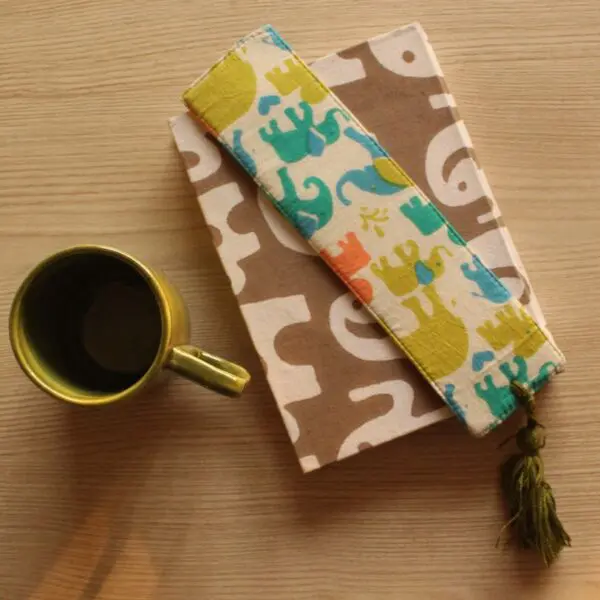 Elephant Print Textile Bookmark Part 2 | Multi-color - Image 3