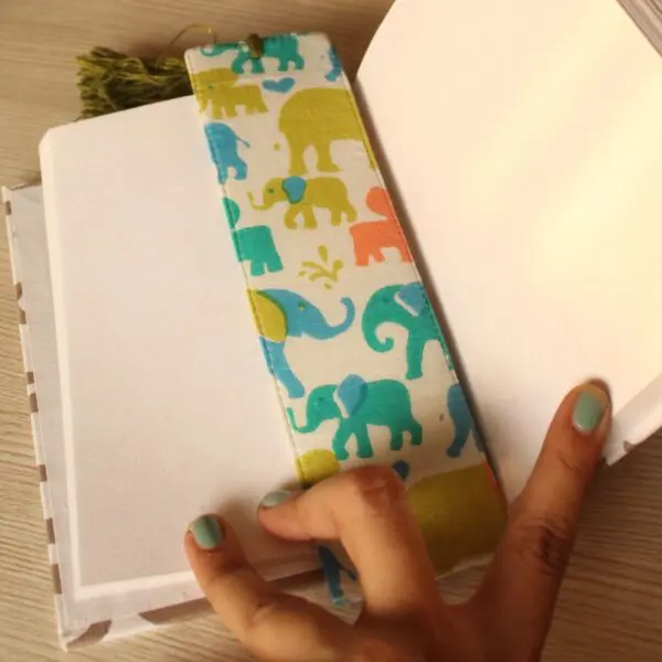 Elephant Print Textile Bookmark Part 2 | Multi-color - Image 4