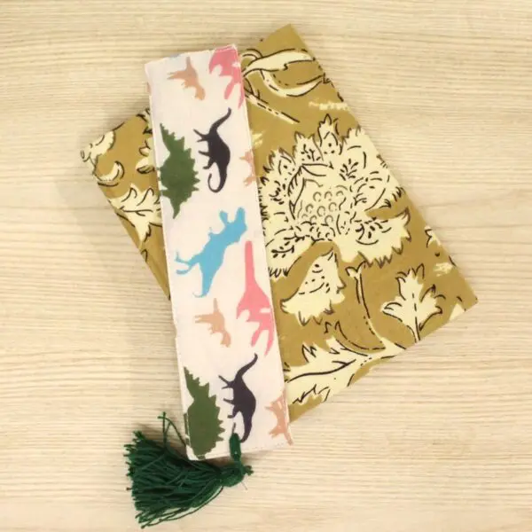 Dinosaur Print Textile Bookmark | Multi-color - Image 2