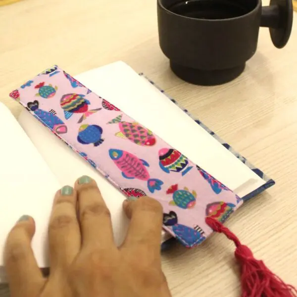 Underwater Print Textile Bookmark | Multi-color - Image 2