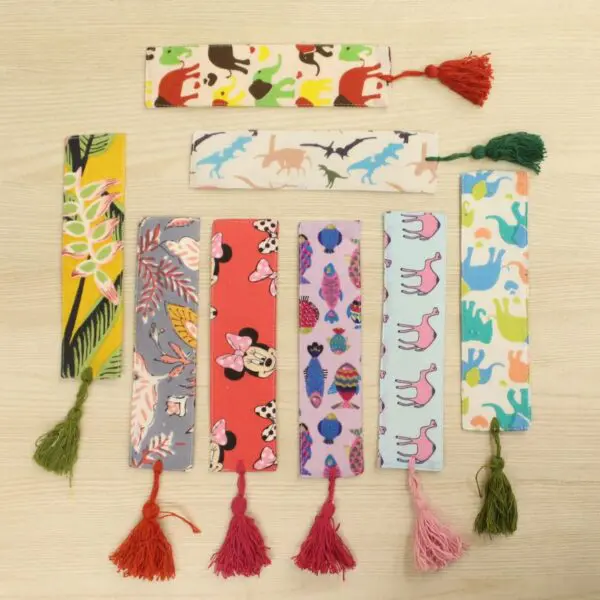 Dinosaur Print Textile Bookmark | Multi-color - Image 4