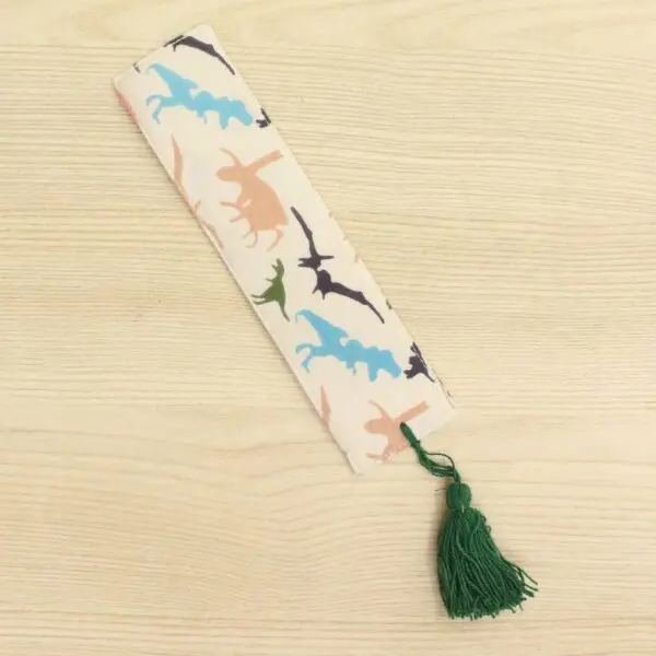 Dinosaur Print Textile Bookmark | Multi-color