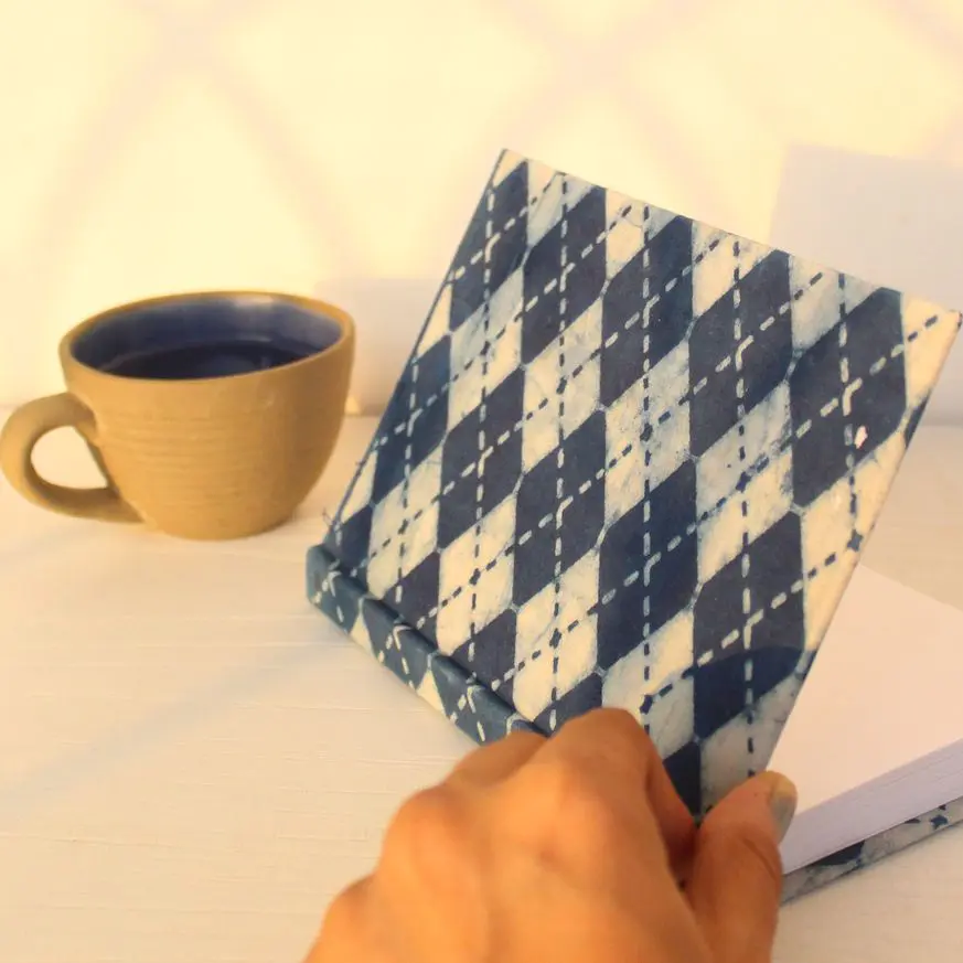 Indigo Print Textile Diary | Blue