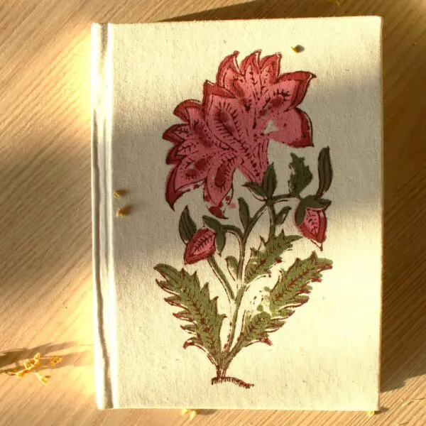 The Lotus Print Textile Diary | White & Pink - Image 3