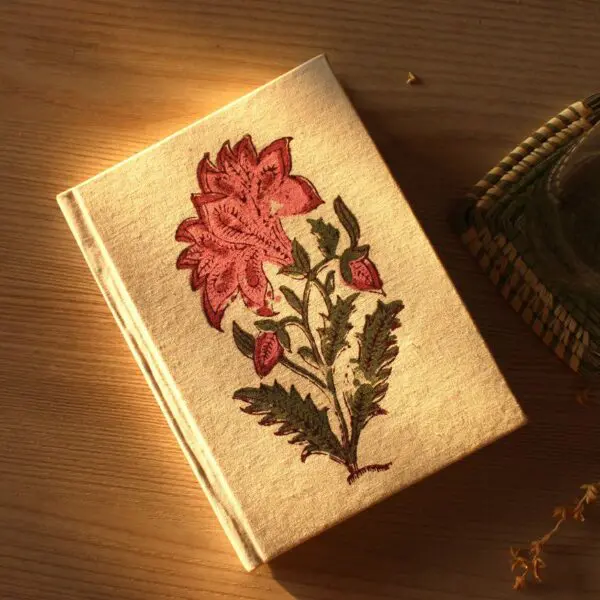 The Lotus Print Textile Diary | White & Pink - Image 4