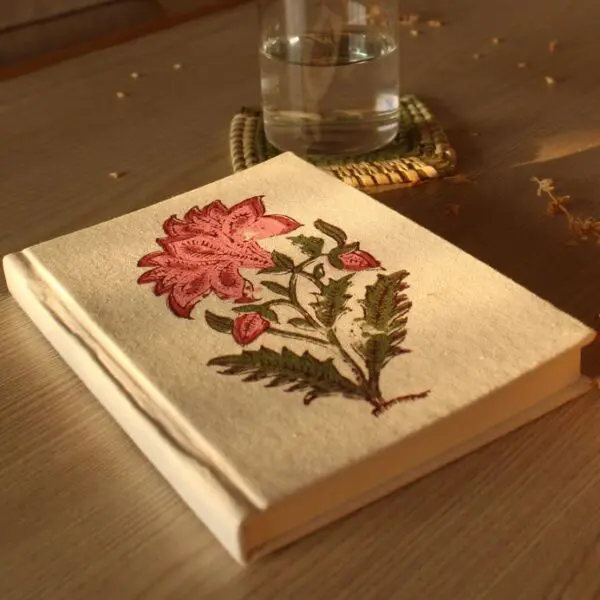 The Lotus Print Textile Diary | White & Pink - Image 5