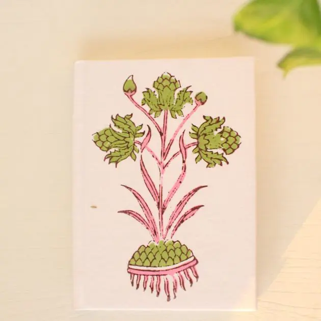 The Green Pomegranate Print Textile Diary | White & Green