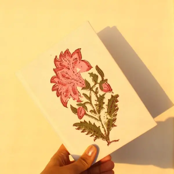 The Lotus Print Textile Diary | White & Pink - Image 2
