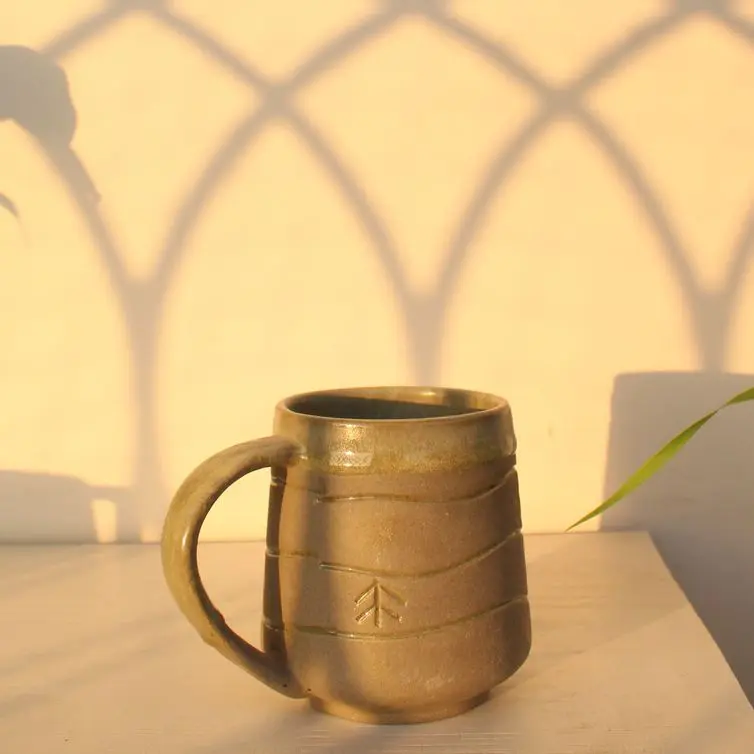 Waves Mug | Byora Homes | Sand Brown | Stoneware Ceramic