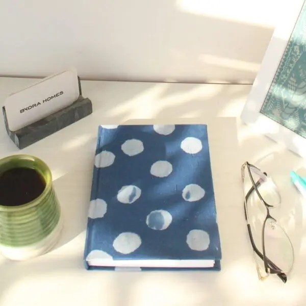 Polka Print Indigo Textile Diary | Indigo - Image 4