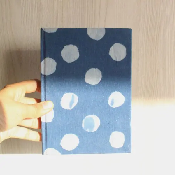 Polka Print Indigo Textile Diary | Indigo - Image 3