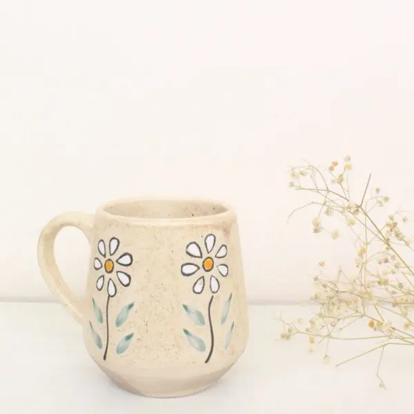Flora Love 3.0 Mug | Byora Homes | Beige | Stoneware Ceramic