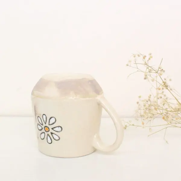 Flora Love 2.0 Mug | Byora Homes | Beige | Stoneware Ceramic - Image 3