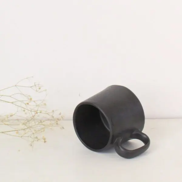Conic Mug | Byora Homes | Black | Stoneware Ceramic - Image 3