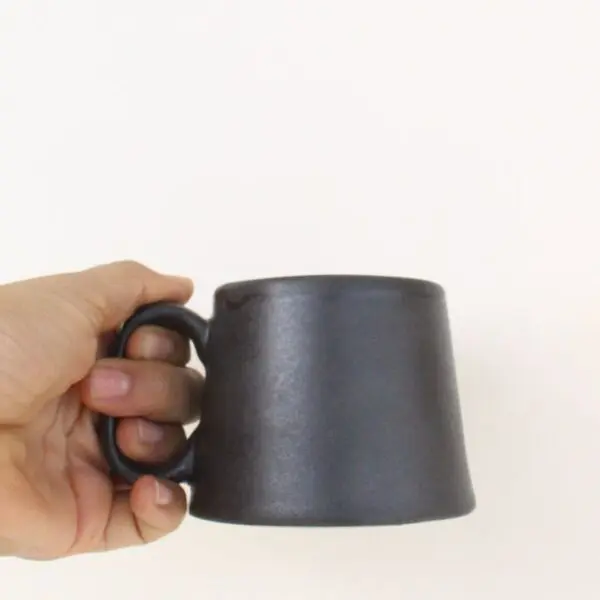 Conic Mug | Byora Homes | Black | Stoneware Ceramic - Image 4