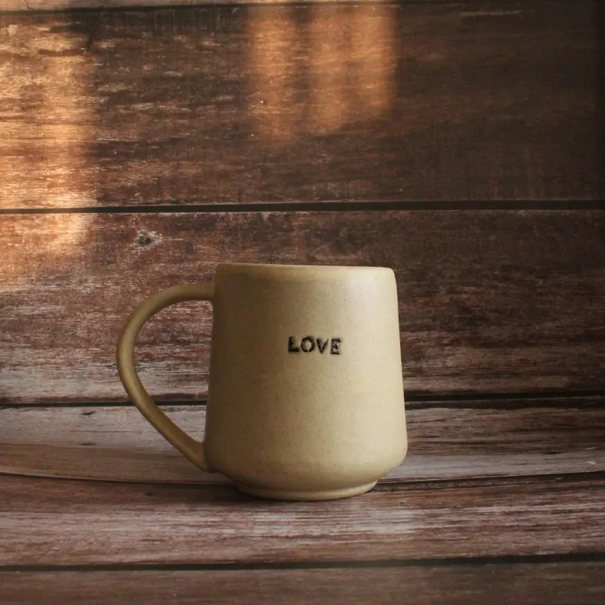 Love Mug | Byora Homes | Beige | Stoneware Ceramic
