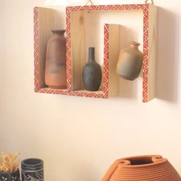 Puzzle Terra Wall Decor | Byora Homes | Wood and Terracotta - Image 3