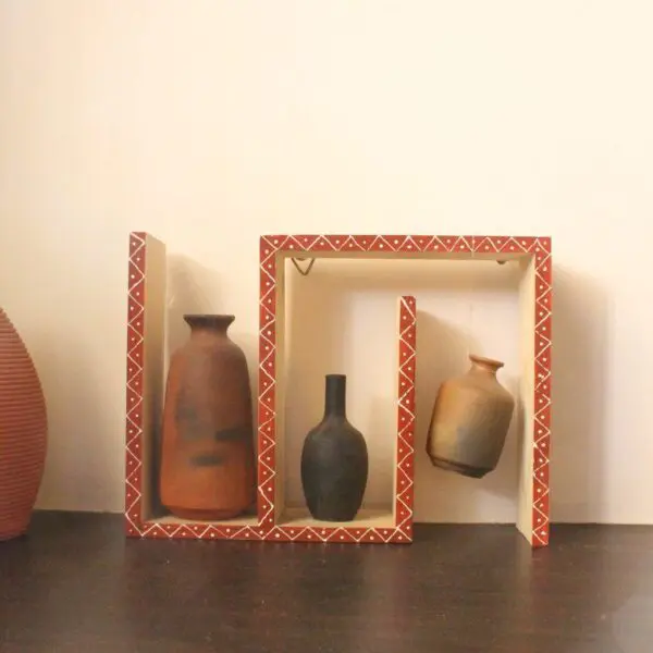 Puzzle Terra Wall Decor | Byora Homes | Wood and Terracotta - Image 2
