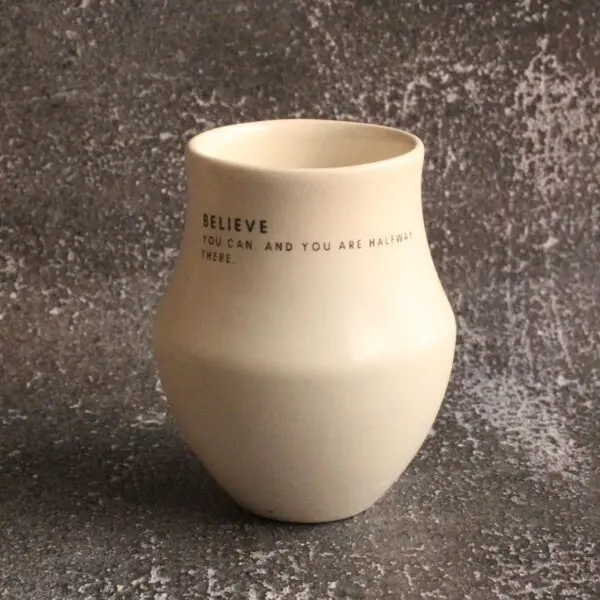 Believe Mug | Byora Homes | White | Stoneware Ceramic Motivational Mugs - Image 2