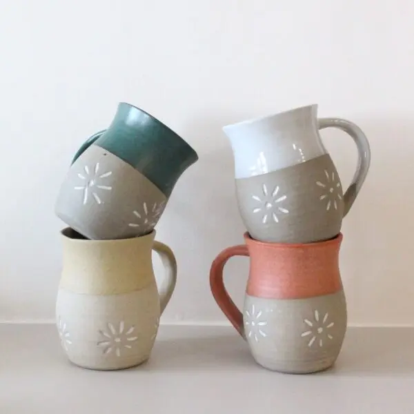 Earthy Coral Mug | Byora Homes | Orange | Stoneware Ceramic - Image 5