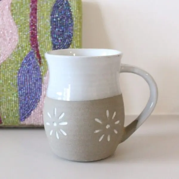 Earthy White Mug | Byora Homes | White | Stoneware Ceramic