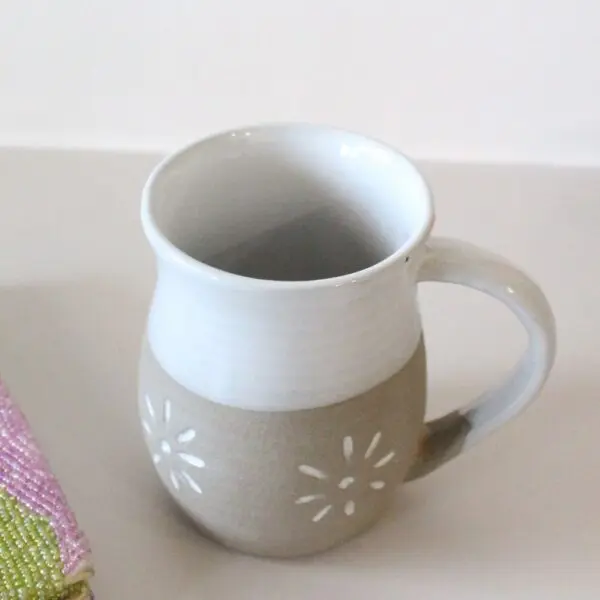 Earthy White Mug | Byora Homes | White | Stoneware Ceramic - Image 2
