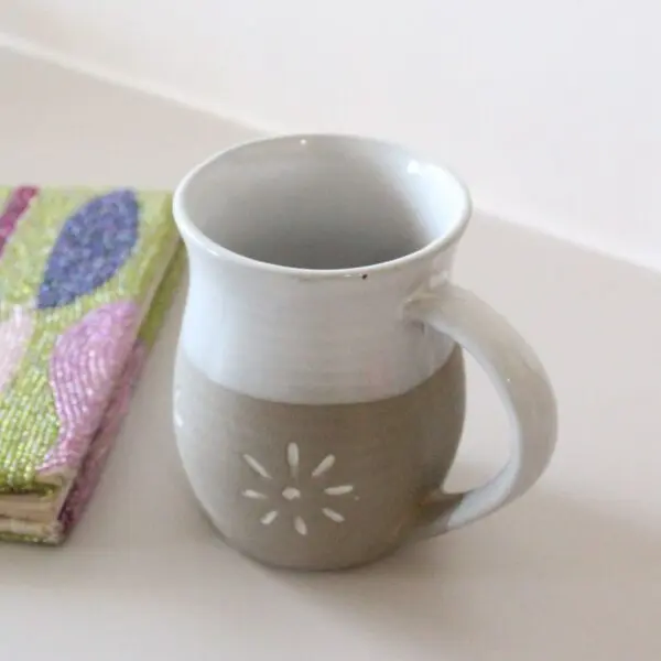 Earthy White Mug | Byora Homes | White | Stoneware Ceramic - Image 4