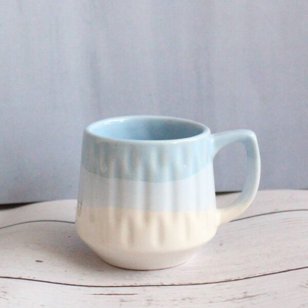 Icy Blue Mini Mug | Byora Homes | Blue | Stoneware Ceramic - Image 2