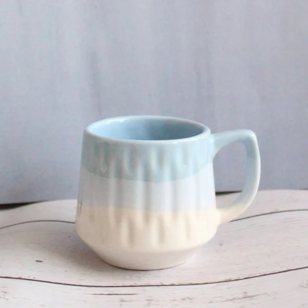 Icy Blue Mini Mug | Byora Homes | Blue | Stoneware Ceramic - Image 2
