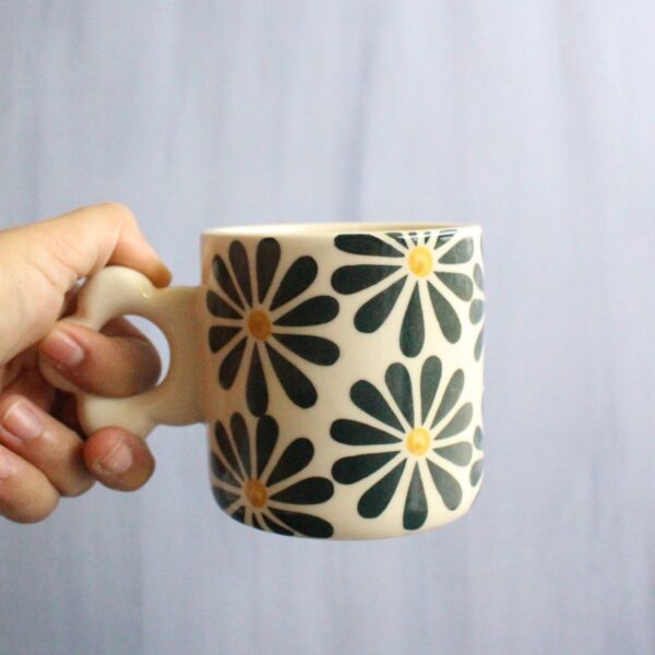 Evergreen Flora Mug and Saucer | Byora Homes | Evergreen | Stoneware Ceramic - Image 5