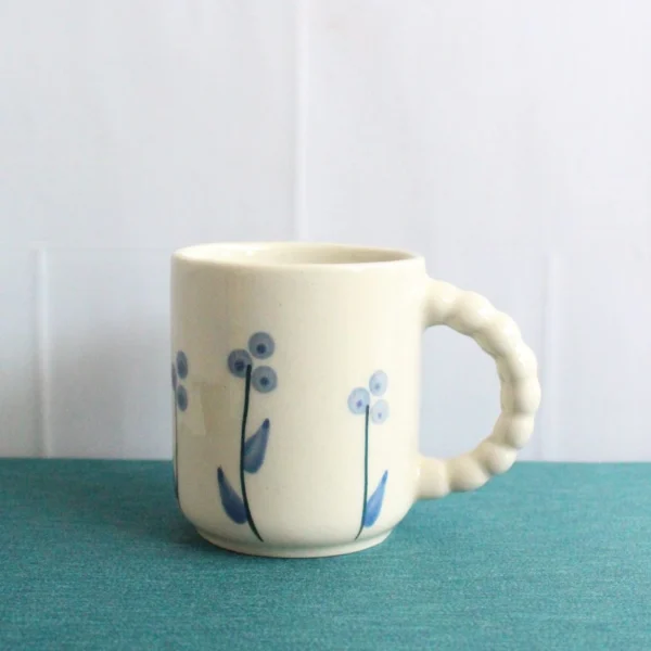 Blueberry Mug | Byora Homes | Blue & Beige | Stoneware Ceramic