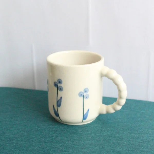 Blueberry Mug | Byora Homes | Blue & Beige | Stoneware Ceramic - Image 5