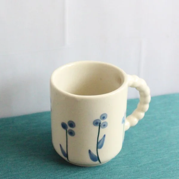 Blueberry Mug | Byora Homes | Blue & Beige | Stoneware Ceramic - Image 4