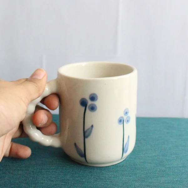 Blueberry Mug | Byora Homes | Blue & Beige | Stoneware Ceramic - Image 2