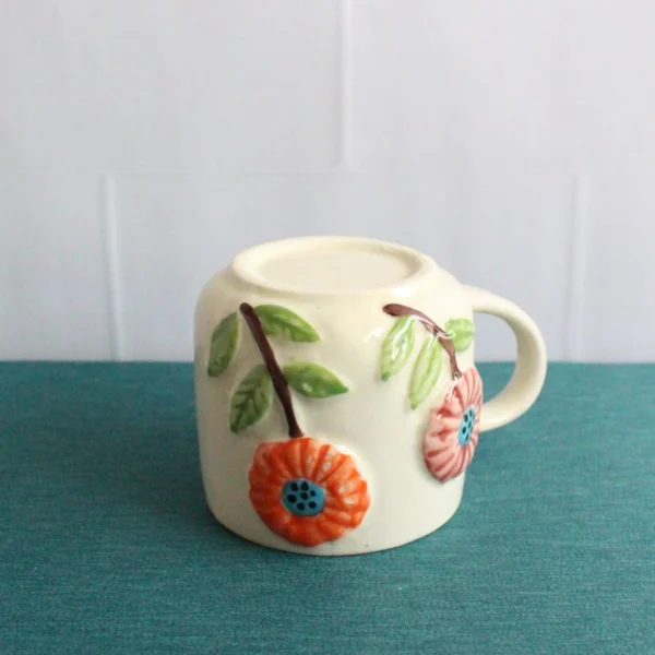 Daisy Latte Mug | Byora Homes | Multicolor | Stoneware Ceramic - Image 4