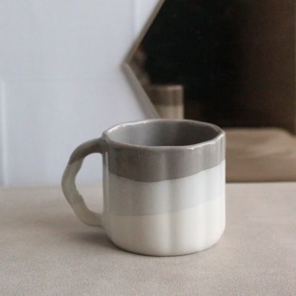 Grey Ombre Mini Mug | Byora Homes | Grey | Stoneware Ceramic - Image 4