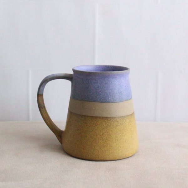 Bold Stripes Mug 2.0 | Byora Homes | Blue & Yellow | Stoneware Ceramic - Image 5